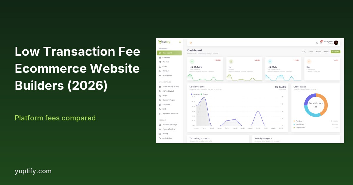 Ecommerce Website Builders with Low Transaction Fees (2026 Comparison)