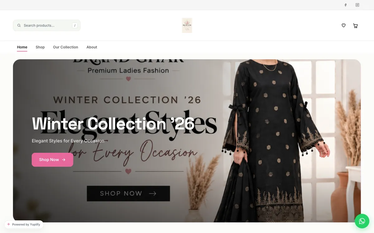 Brand Ghar, a ladies fashion store built on Yuplify